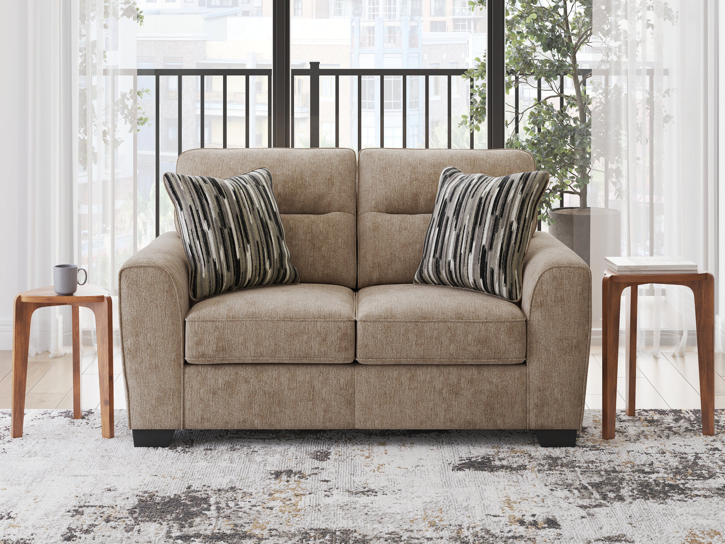 Cassel Furniture Outlet - Ashley Furniture - Olten Living Room - Loveseat / Mocha - 3130435
