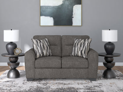 Cassel Furniture Outlet - Ashley Furniture - Olten Living Room - Loveseat / Graphite - 3130535