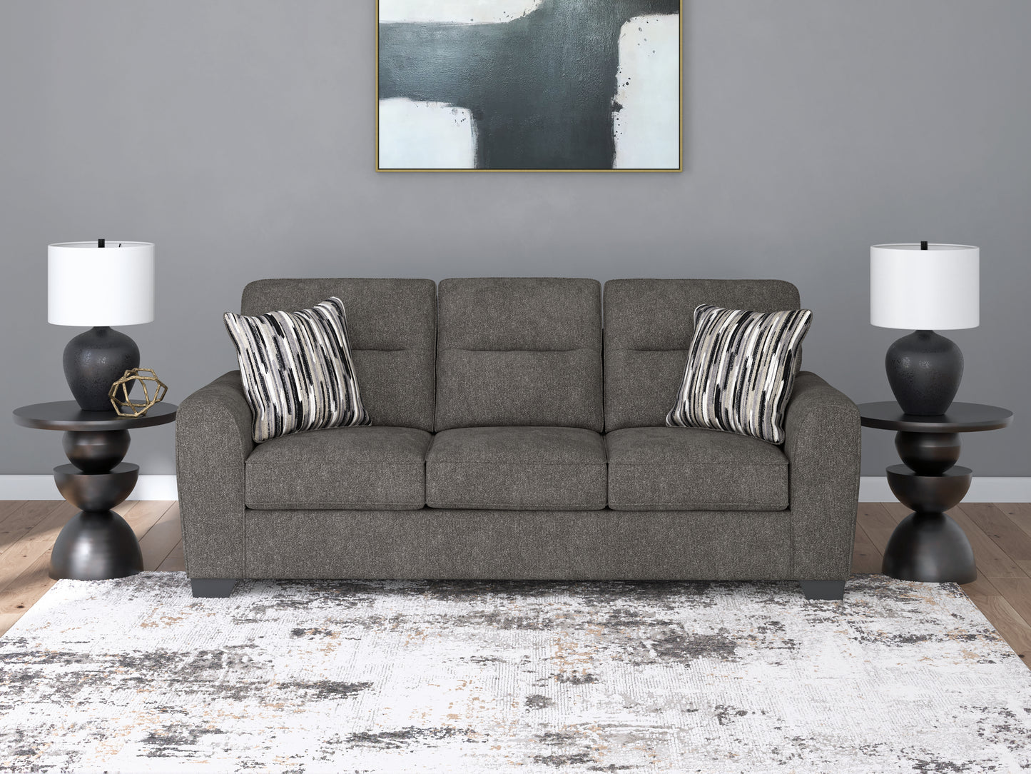 Cassel Furniture Outlet - Ashley Furniture - Olten Living Room - Sofa / Graphite - 3130538