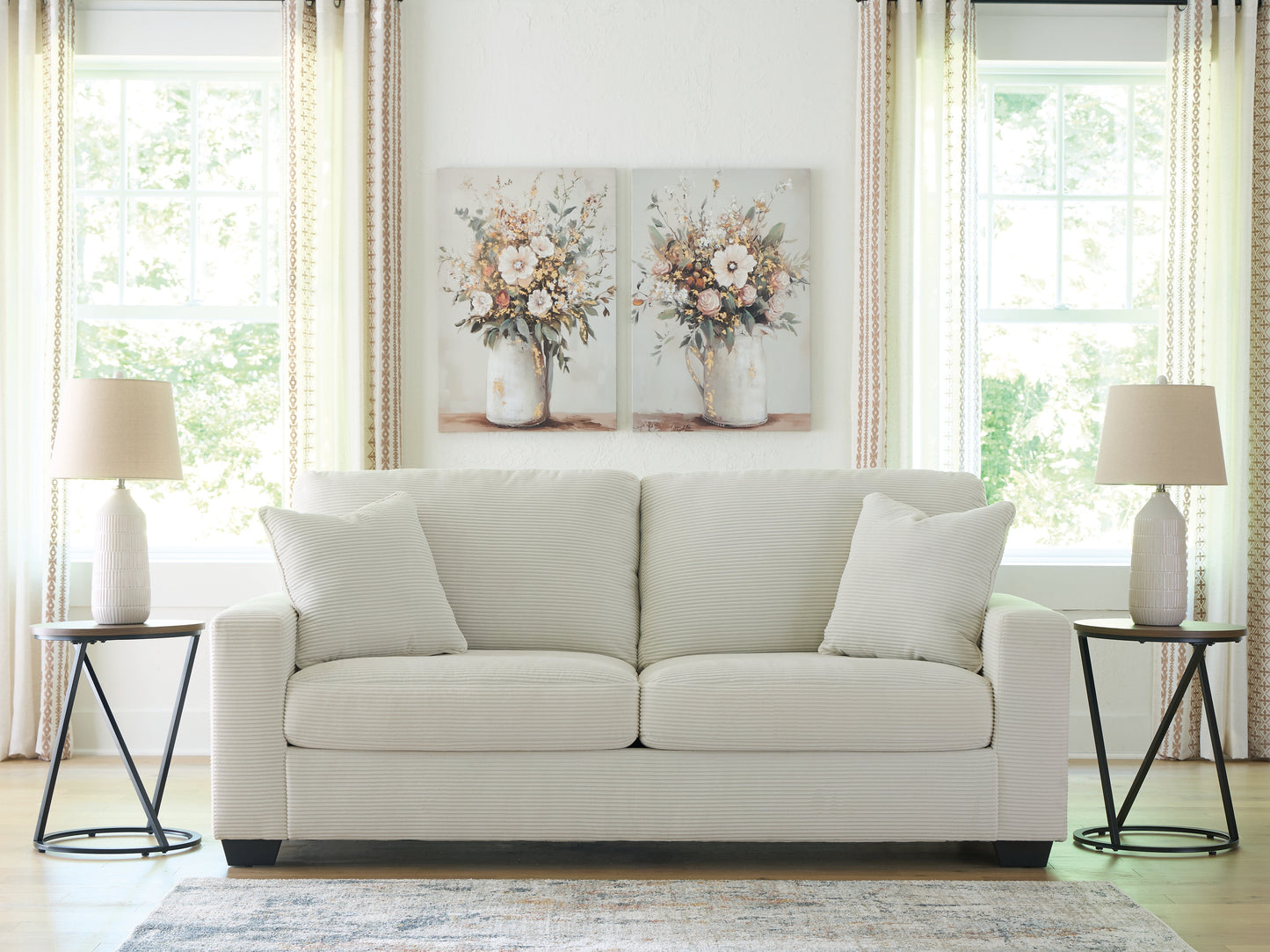 Cassel Furniture Outlet - Ashley Furniture - Greenbriar Living Room - Sofa / Ivory - PC3200638