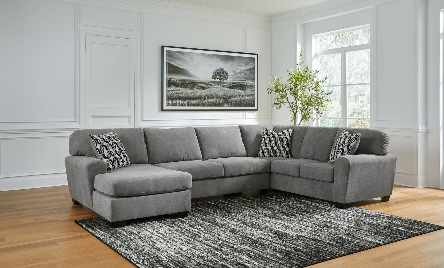 Cassel Furniture Outlet - Ashley Furniture - Birkdale Court Sectional - RAF 3-Piece Sectional with Chaise / Gray - 32402S1