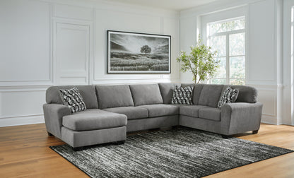 Cassel Furniture Outlet - Ashley Furniture - Birkdale Court Sectional - RAF 3-Piece Sectional with Chaise / Gray - 32402S1