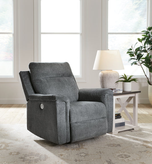 Cassel Furniture Outlet - Ashley Furniture - Barnsana Living Room - DBL REC PWR Loveseat w/Console / Ash - 3320196