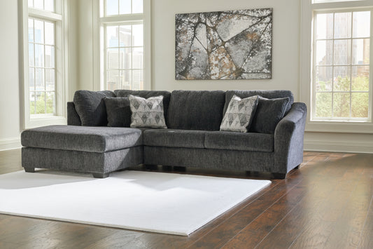 Cassel Furniture Outlet - Ashley Furniture - Biddeford Sectional - RAF 2-Piece Sectional with Chaise / Shadow - 35504S1