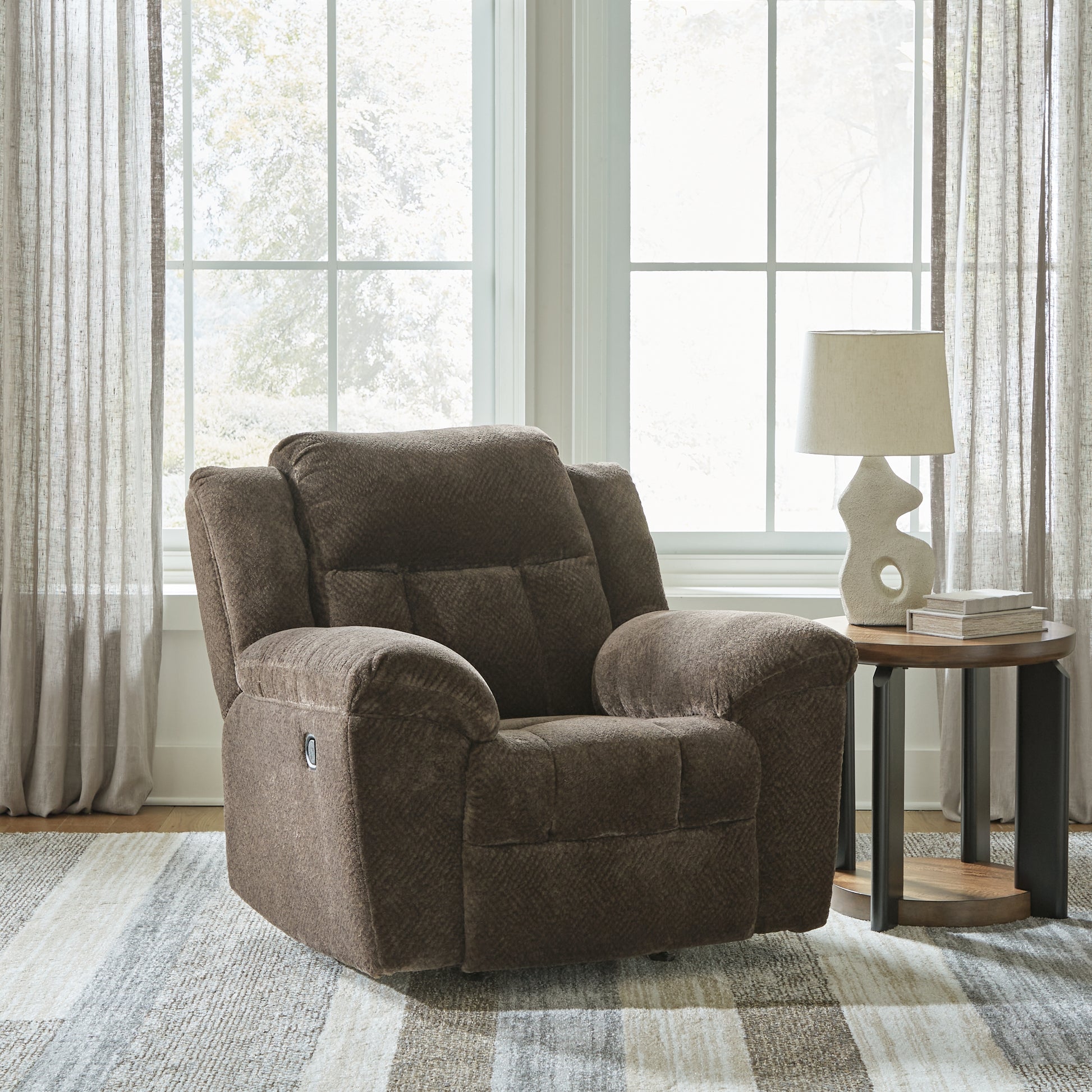 Cassel Furniture Outlet - Ashley Furniture - Frohn Living Room - Rocker Recliner / Chocolate - 3740725