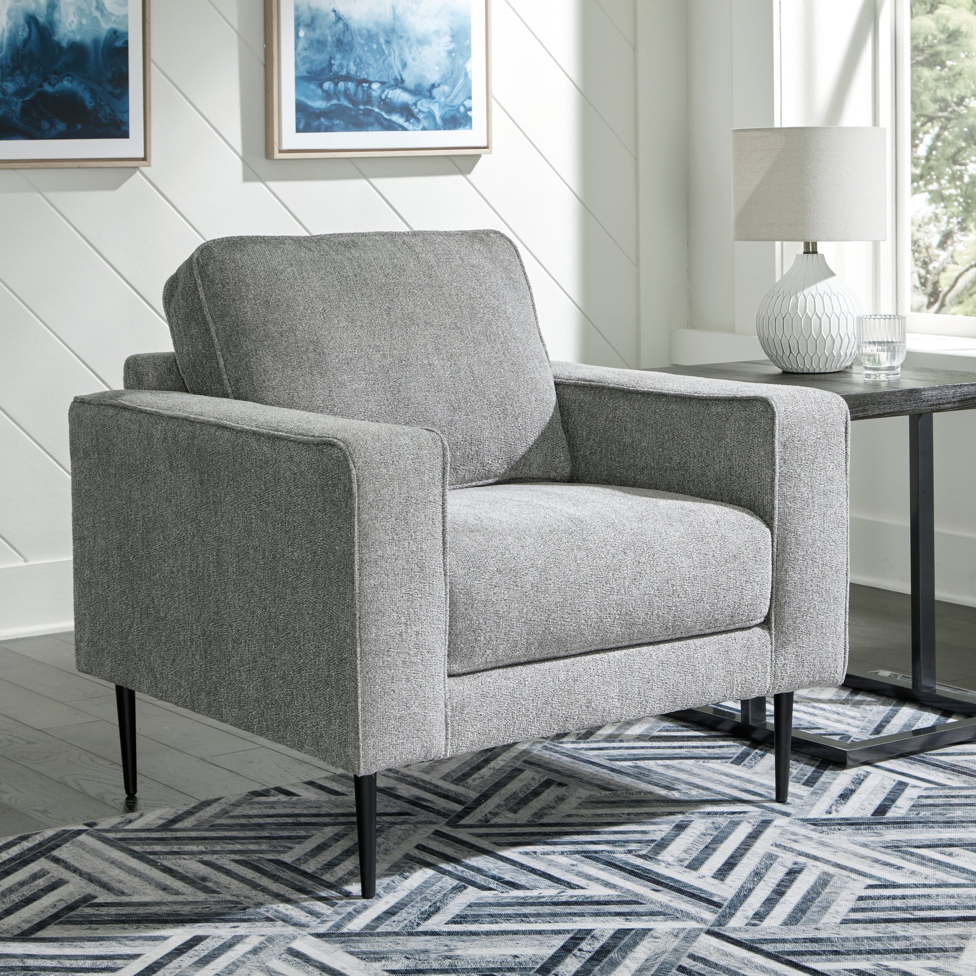 Cassel Furniture Outlet - Ashley Furniture - Hazela Living Room - Ottoman / Charcoal - 4110214