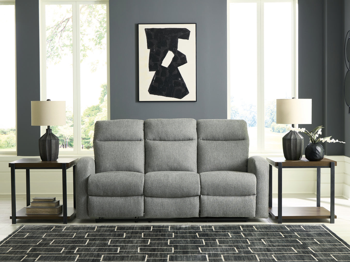 Cassel Furniture Outlet - Ashley Furniture - Gauntlet Living Room - Reclining Sofa / Sterling - PC4220488