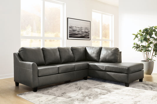 Cassel Furniture Outlet - Ashley Furniture - Valderno Sectional - LAF 2-Piece Sectional with Chaise / Fog - 47804S1