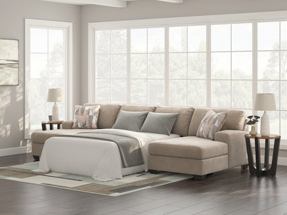 Cassel Furniture Outlet - Ashley Furniture - Newellen Sectional - RAF 3-Piece Sectional with Double Chaise / Hemp - 48404S7