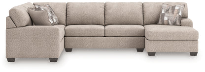 Cassel Furniture Outlet - Ashley Furniture - Newellen Sectional - LAF 3-Piece Sectional with Chaise / Hemp - 48404S6