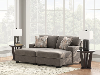 Cassel Furniture Outlet - Ashley Furniture - Newellen Sectional - RAF 2-Piece Super Chaise / Greystone - 48405S4