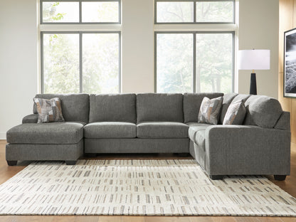 Cassel Furniture Outlet - Ashley Furniture - Revenna Sectional - RAF 3-Piece Sectional with Chaise / Greystone - PC48405S1