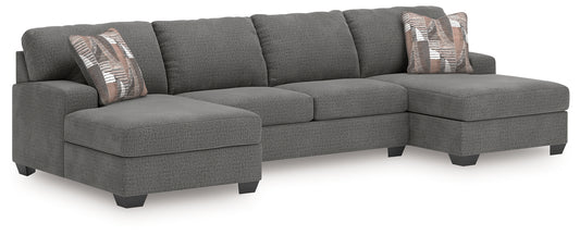 Cassel Furniture Outlet - Ashley Furniture - Newellen Sectional - LAF 3-Piece Sectional with Chaise / Greystone - 48405S2