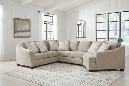 Cassel Furniture Outlet - Ashley Furniture - Brogan Bay Sectional - 3-Piece Sectional with Cuddler / Cork - 52705S2