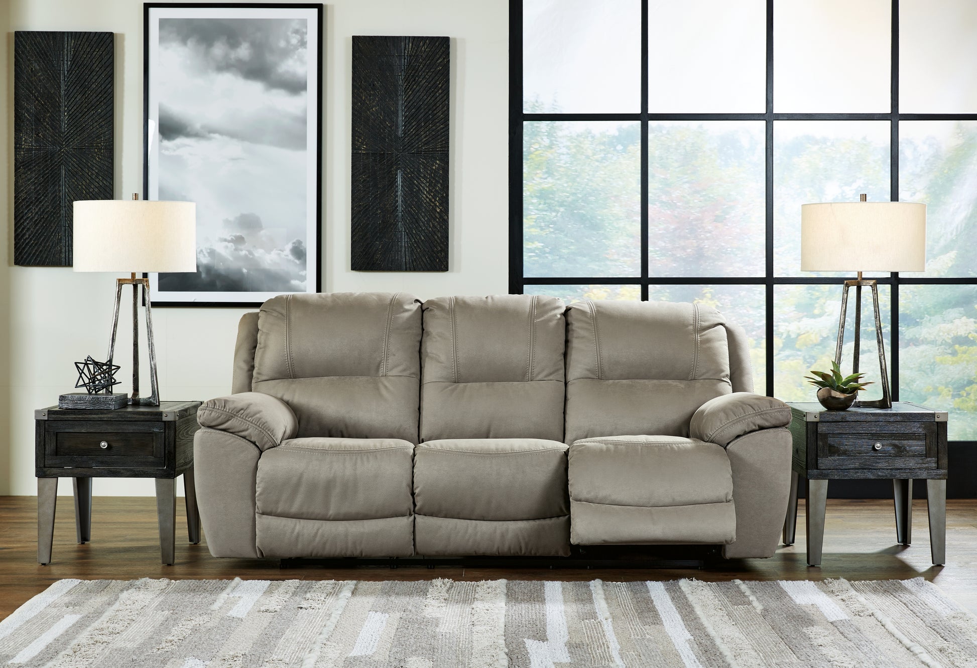 Cassel Furniture Outlet - Ashley Furniture - Next-Gen Gaucho Living Room - Reclining Sofa / Putty - 5420388
