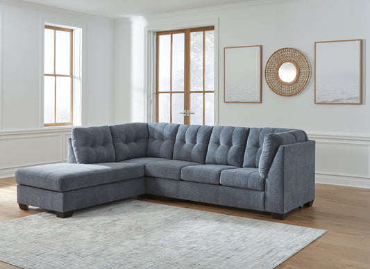 Cassel Furniture Outlet - Ashley Furniture - Marleton Sectional - RAF 2-Piece Sleeper Sectional with Chaise / Denim - 55303S3