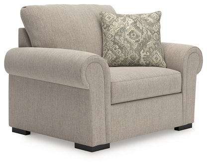 Cassel Furniture Outlet - Ashley Furniture - Sararose Living Room - Chair and a Half / Heather - 5710223
