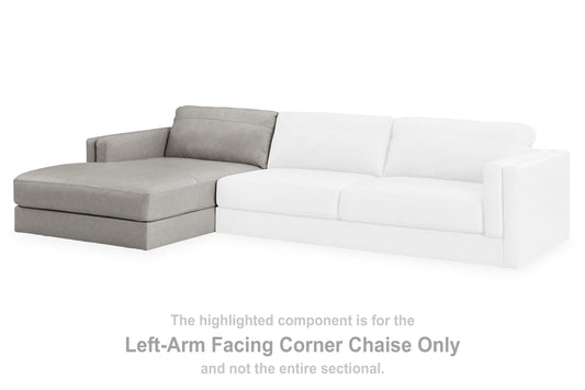 Cassel Furniture Outlet - Ashley Furniture - Amiata Sectional - LAF 2-Piece Sectional with Chaise / Glacier - 57404S2