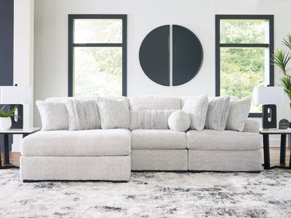 Cassel Furniture Outlet - Ashley Furniture - Cuddle Plush Sectional - 3-Piece Sectional with Chaise / Arctic - PC59106S7