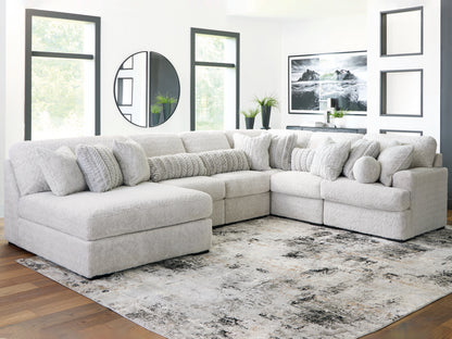 Cassel Furniture Outlet - Ashley Furniture - Cuddle Plush Sectional - 6-Piece Sectional with Chaise / Arctic - PC59106S8