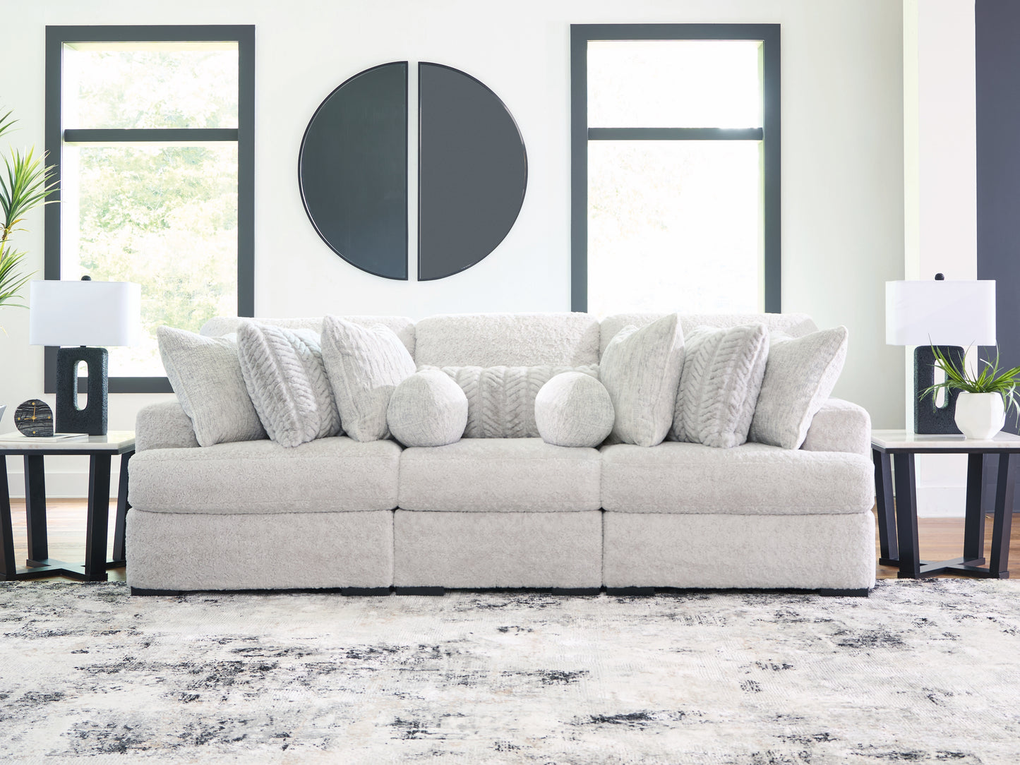 Cassel Furniture Outlet - Ashley Furniture - Cuddle Plush Sectional - RAF 3-Piece Sectional / Arctic - PC59106S5