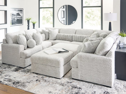 Cassel Furniture Outlet - Ashley Furniture - Cuddle Plush Sectional - RAF 10-Piece Sectional / Arctic - PC59106S10