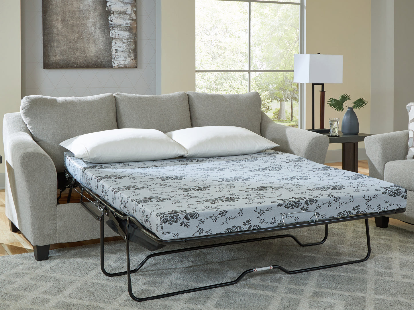 Cassel Furniture Outlet - Ashley Furniture - Willarae Living Room - Queen Sofa Sleeper / Taupe - 5980339
