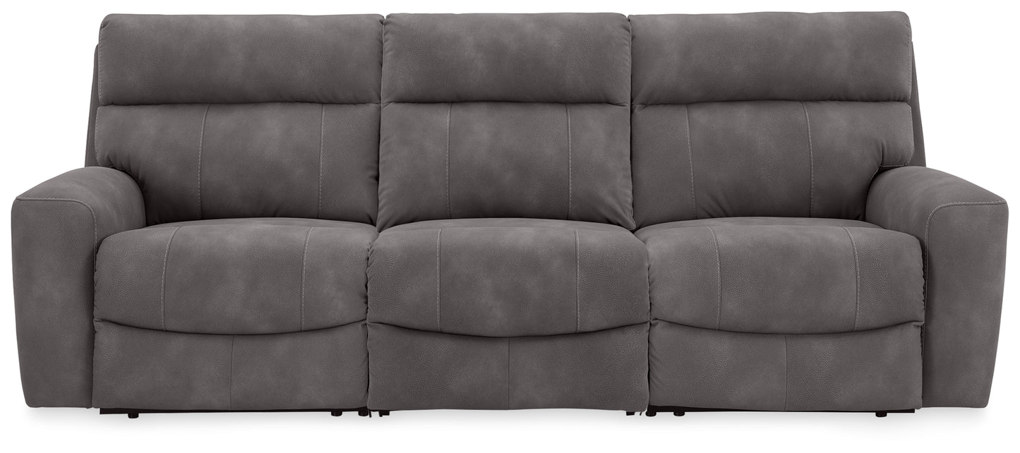 Cassel Furniture Outlet - Ashley Furniture - Next-Gen DuraPella Sectional - 3-Piece Power Reclining Sectional / Slate - 61003S9