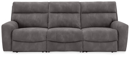 Cassel Furniture Outlet - Ashley Furniture - Next-Gen DuraPella Sectional - 3-Piece Power Reclining Sectional / Slate - 61003S9