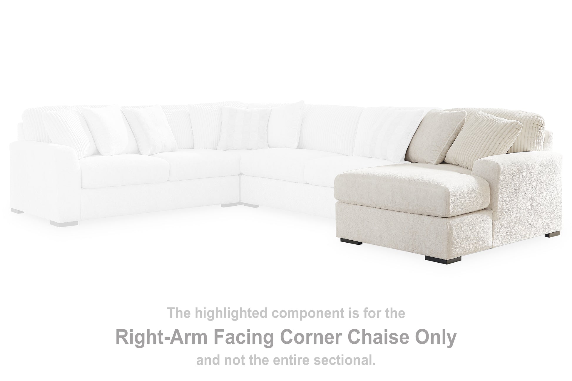 Cassel Furniture Outlet - Ashley Furniture - Chessington Sectional - RAF Corner Chaise / Ivory - 6190417