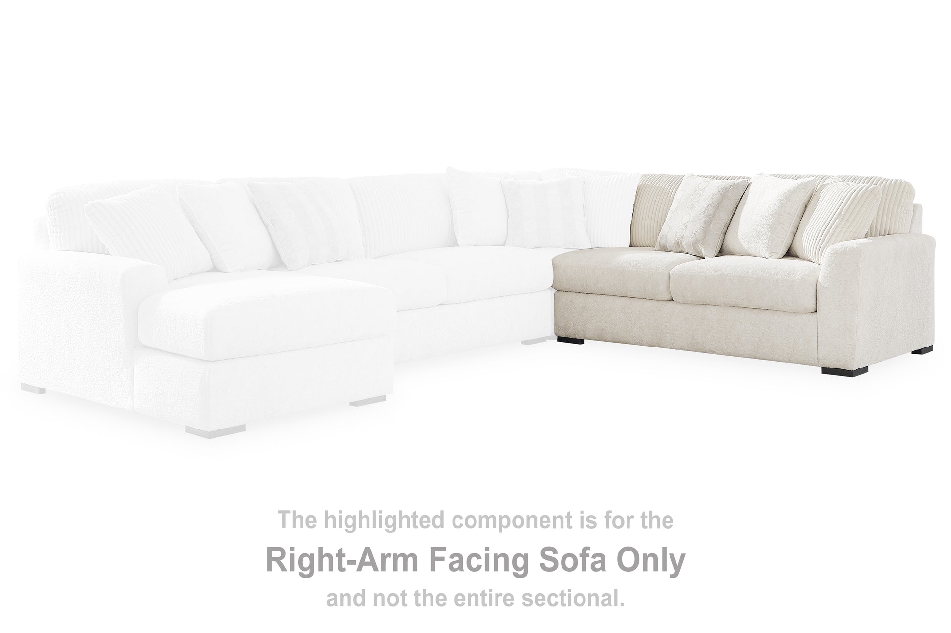 Cassel Furniture Outlet - Ashley Furniture - Chessington Sectional - LAF 3-Piece Sectional / Ivory - 61904S5