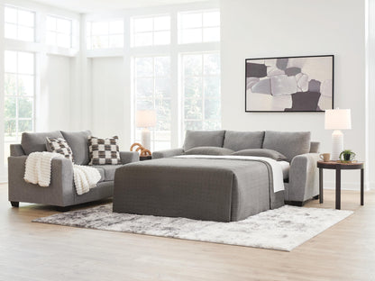 Cassel Furniture Outlet - Ashley Furniture - Loreo Living Room - Queen Sofa Sleeper / Flint - 6310339