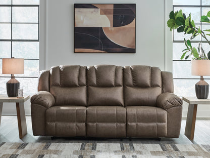 Cassel Furniture Outlet - Ashley Furniture - Lowilla Living Room - Reclining Sofa / Driftwood - PC6450688