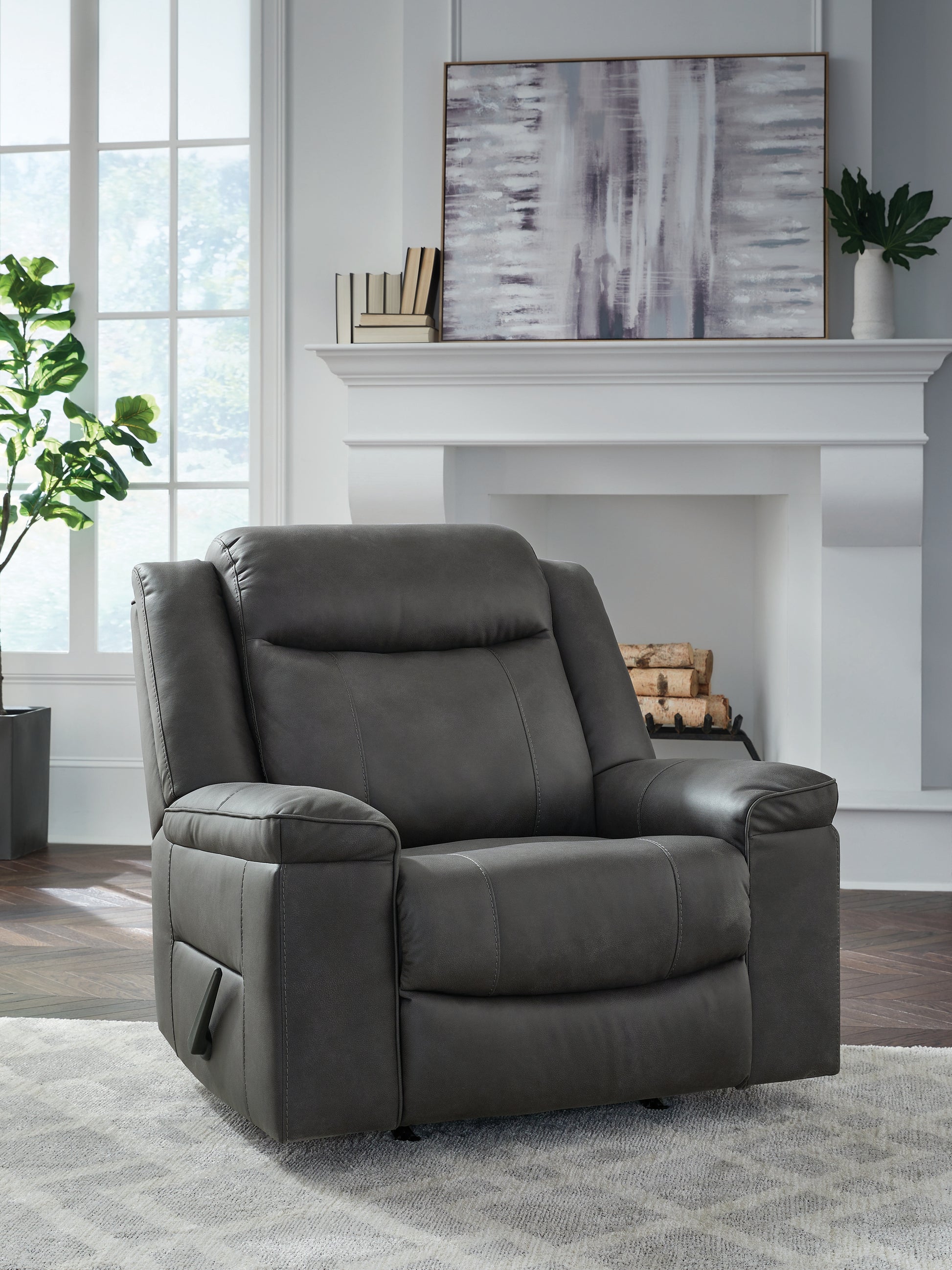Cassel Furniture Outlet - Ashley Furniture - Status Check Living Room - Rocker Recliner / Shadow - PC6530725