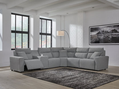Cassel Furniture Outlet - Ashley Furniture - ModMax II Sectional - 6-Piece Power Reclining Sectional / Salt and Pepper - 65906S10