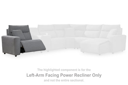 Cassel Furniture Outlet - Ashley Furniture - ModMax II Sectional - LAF Zero Wall Power Recliner / Salt and Pepper - 6590658