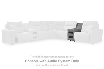 Cassel Furniture Outlet - Ashley Furniture - ModMax II Sectional - Console with Audio System / Salt and Pepper - 6590660