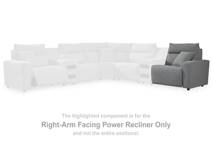Cassel Furniture Outlet - Ashley Furniture - ModMax II Sectional - RAF Zero Wall Power Recliner / Salt and Pepper - 6590662