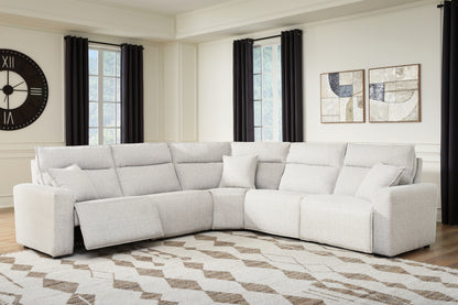 Cassel Furniture Outlet - Ashley Furniture - ModMax II Sectional - 5-Piece Power Reclining Sectional / Stone - 65907S8