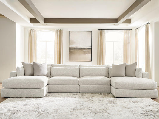 Cassel Furniture Outlet - Ashley Furniture - Ashbourne Estate Sectional - RAF 4-Piece Double Chaise Sectional - PC66004S9