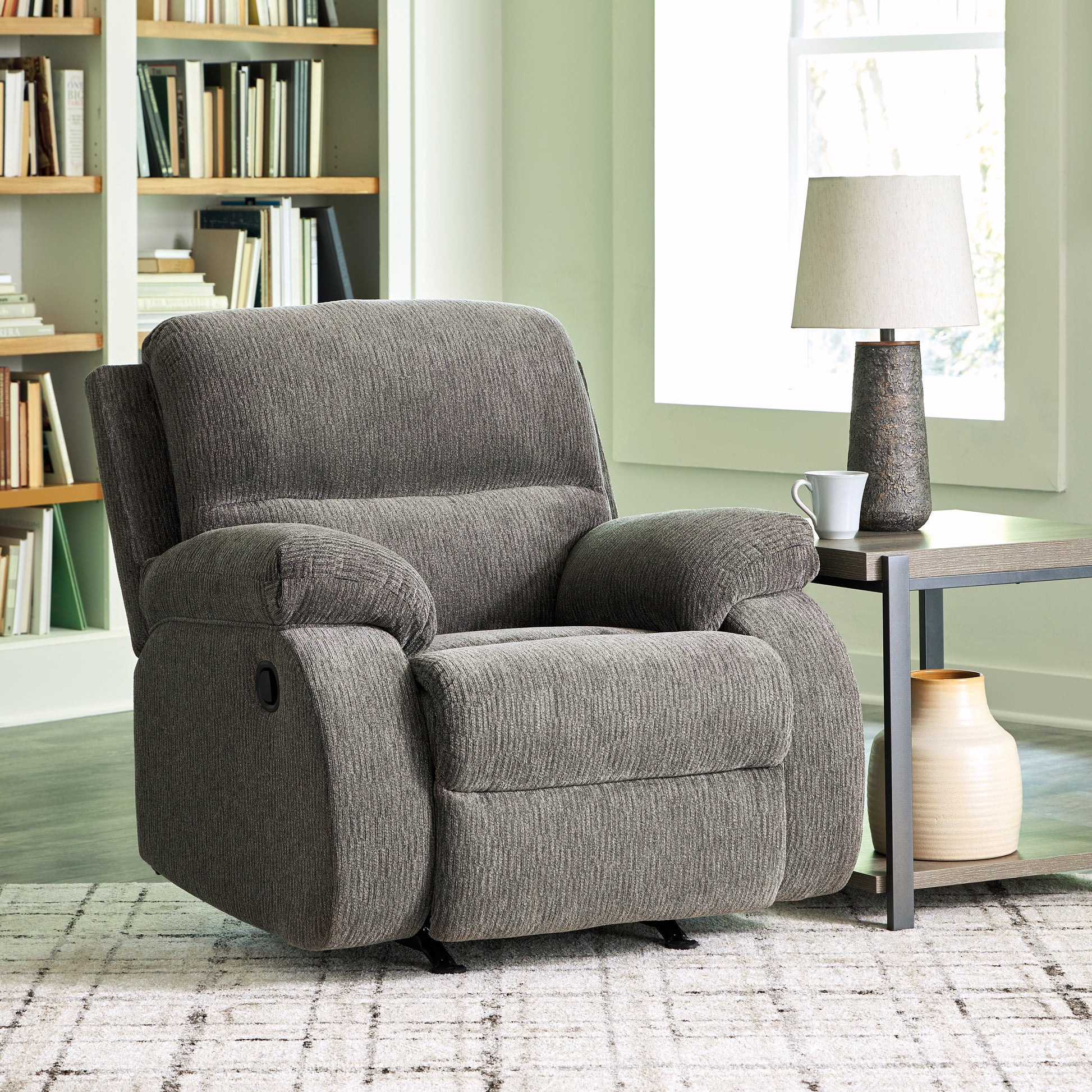 Cassel Furniture Outlet - Ashley Furniture - Scranto Living Room - Rocker Recliner / Brindle - 6650225