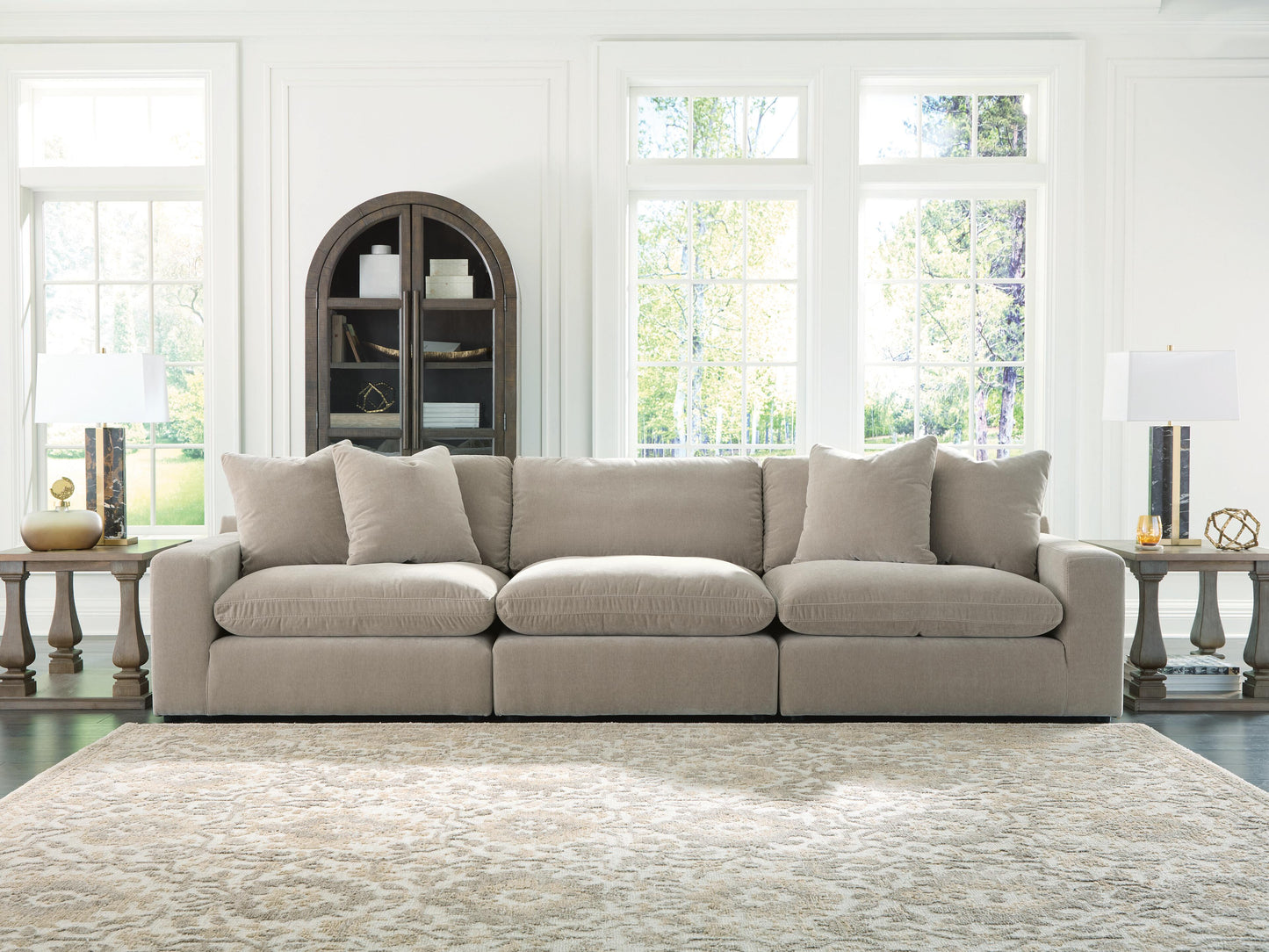 Cassel Furniture Outlet - Ashley Furniture - Maxton Heights Sectional - RAF 3-Piece Sectional Sofa / Pebble - 67808S2
