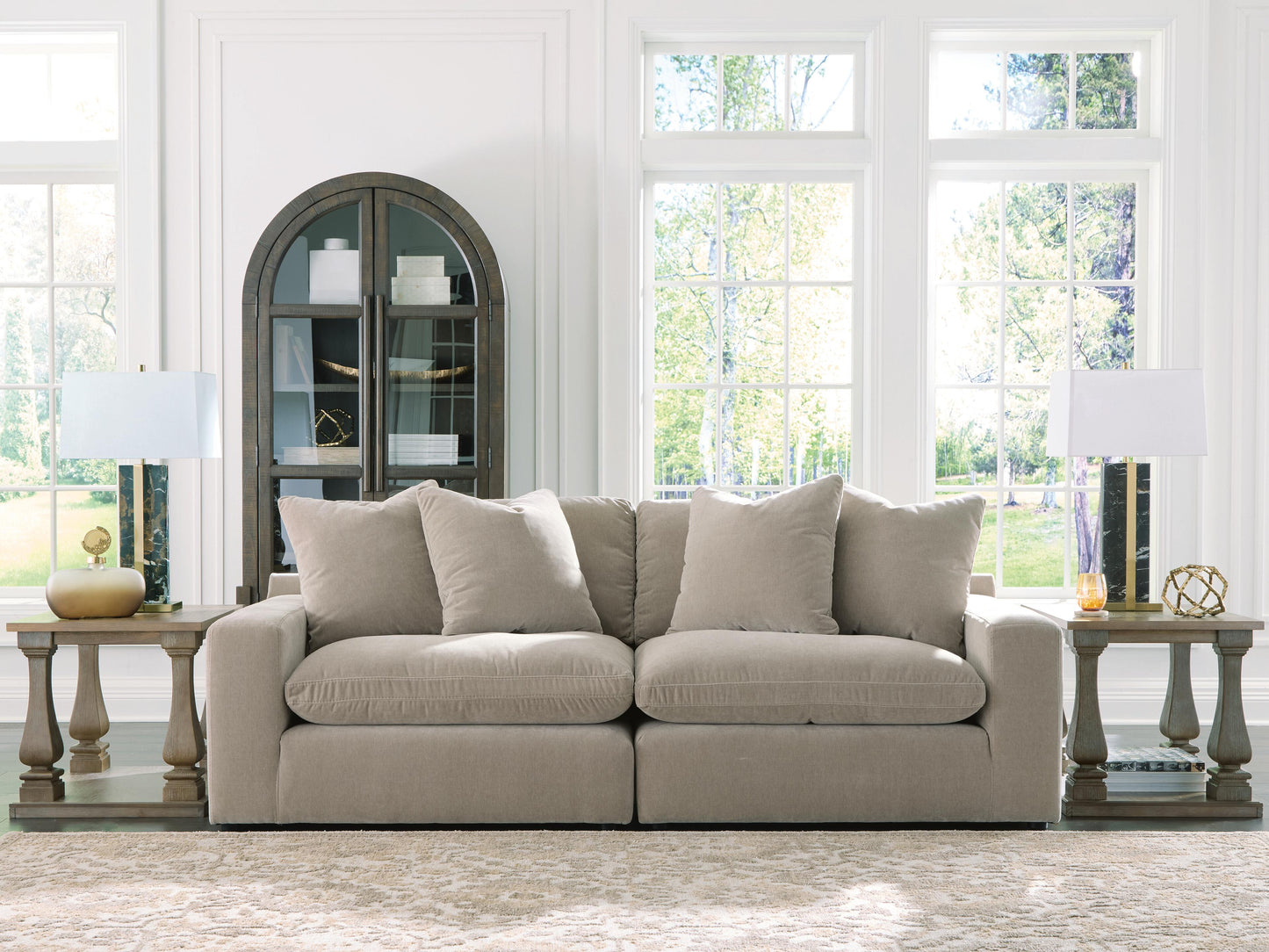 Cassel Furniture Outlet - Ashley Furniture - Maxton Heights Sectional - RAF 2-Piece Sectional Sofa / Pebble - 67808S1