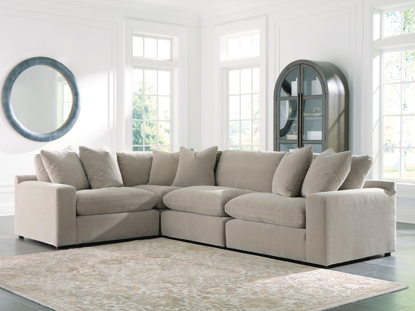 Cassel Furniture Outlet - Ashley Furniture - Maxton Heights Sectional - RAF 4-Piece Sectional / Pebble - 67808S3