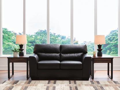 Cassel Furniture Outlet - Ashley Furniture - Glennbre Living Room - Loveseat / Midnight - PC6980435