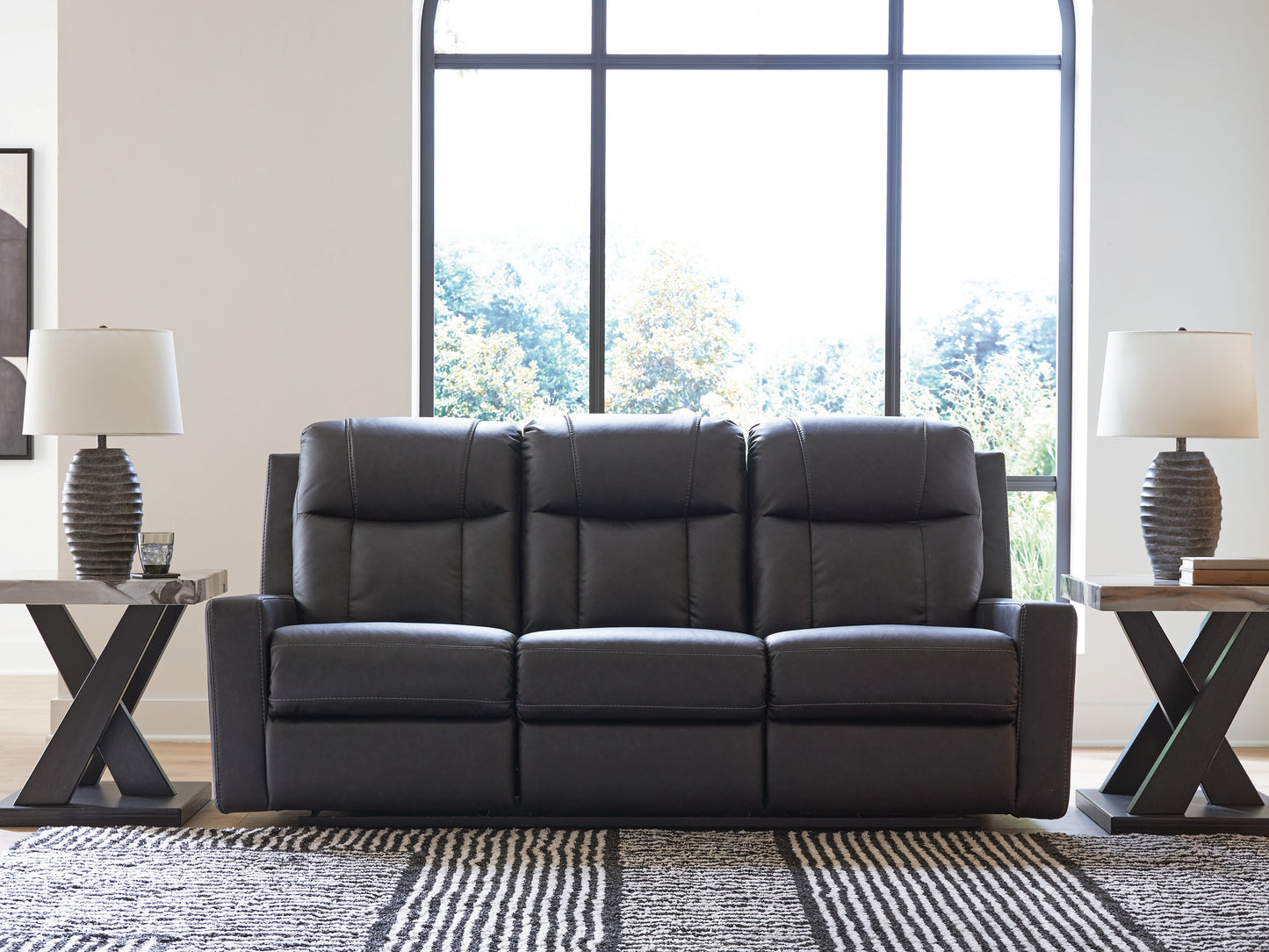 Cassel Furniture Outlet - Ashley Furniture - Mackmenville Living Room - Reclining Sofa / Carbon - 7471388