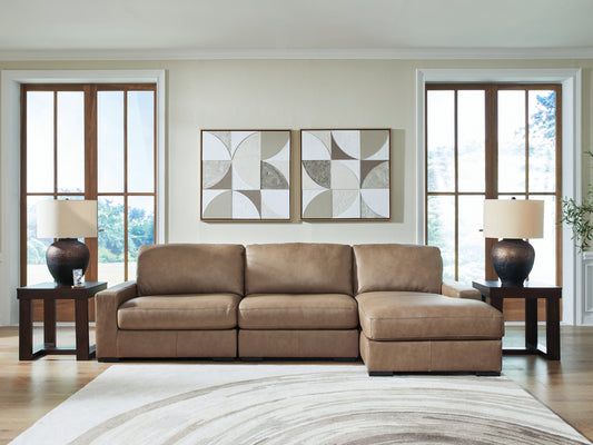 Cassel Furniture Outlet - Ashley Furniture - Veronella Sectional - RAF 3-Piece Sectional with Chaise / Sahara - 76106S6
