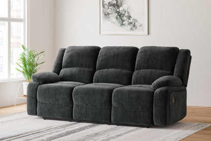 Cassel Furniture Outlet - Ashley Furniture - Draycoll Living Room - Reclining Power Sofa / Slate - 7650487