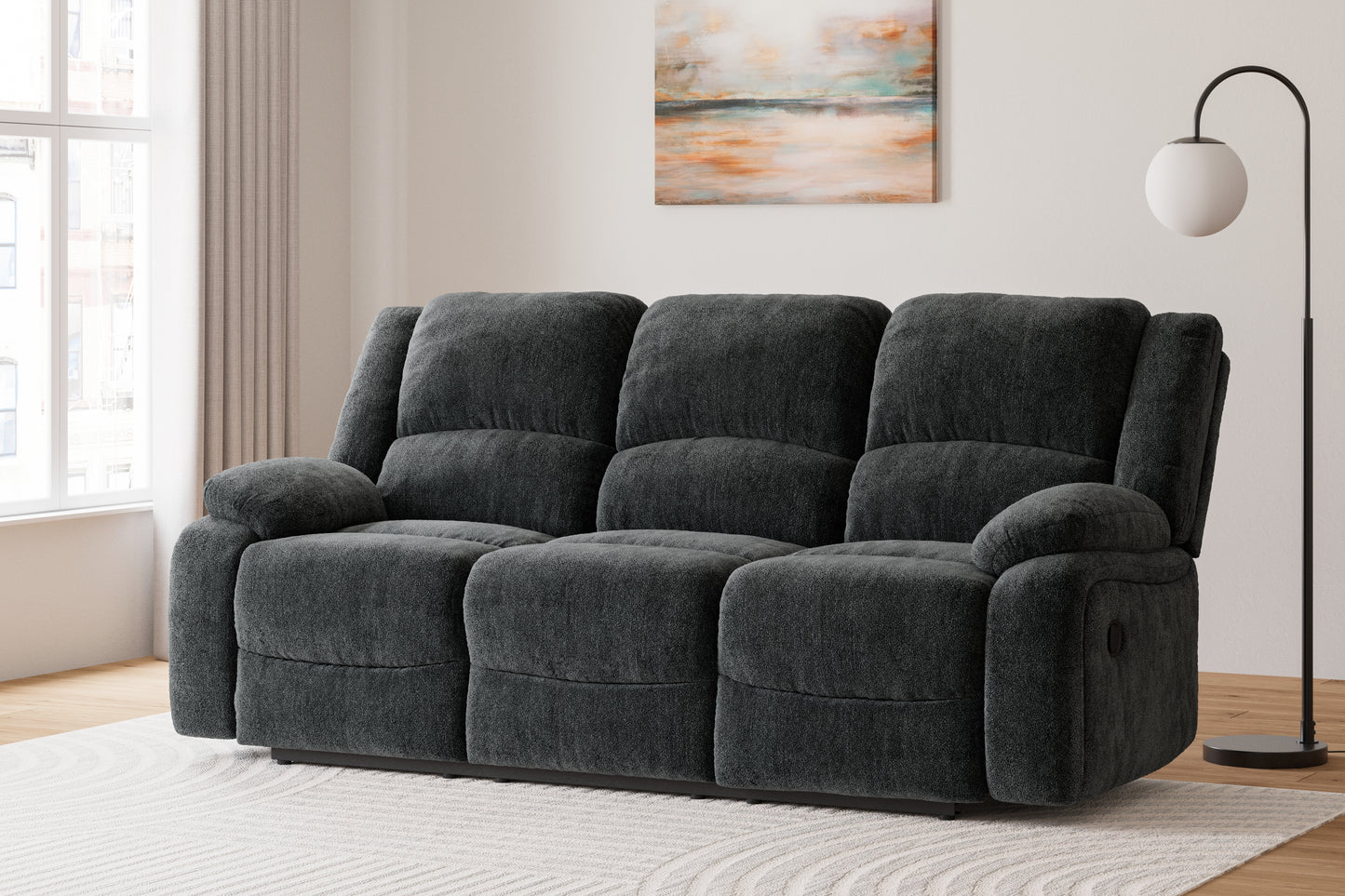 Cassel Furniture Outlet - Ashley Furniture - Draycoll Living Room - Reclining Sofa / Slate - 7650488