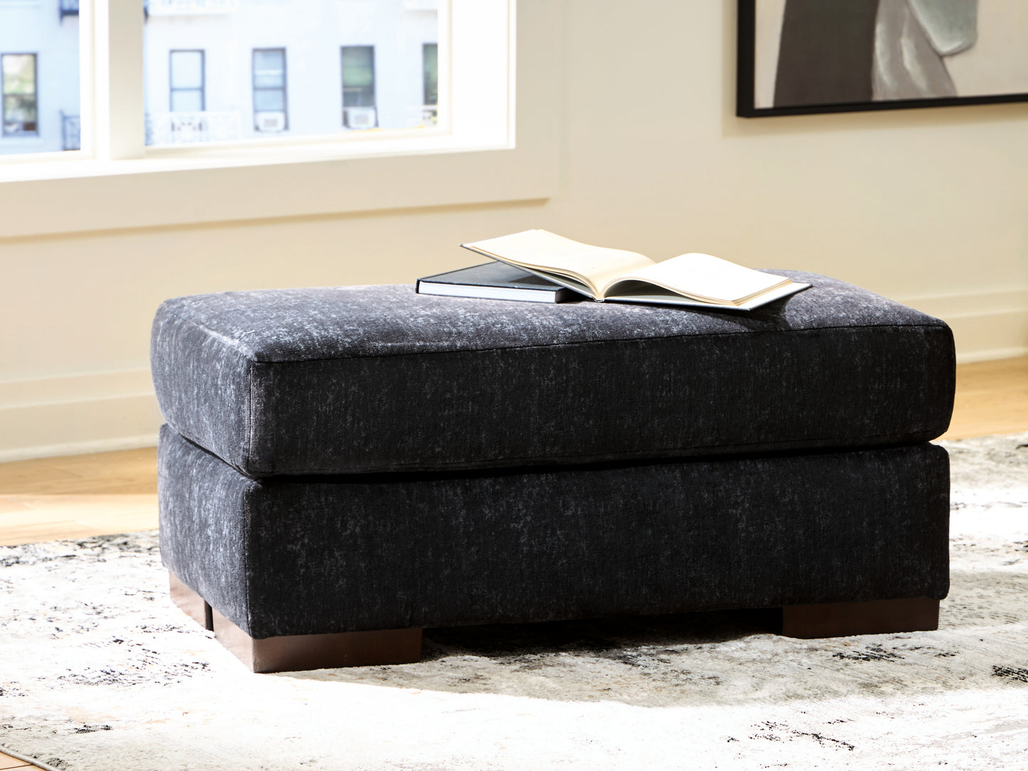 Cassel Furniture Outlet - Ashley Furniture - Whitmore Manor Living Room - Ottoman / Black Pearl - 8040414